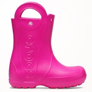 CROCS Kids' Handle It Rain Boot (C12) Pink Crush